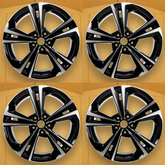 For Nissan Sentra OEM Design Wheel 18" 18x7.5 2020-2023 Machined Black Set of 4 Replacement Rim