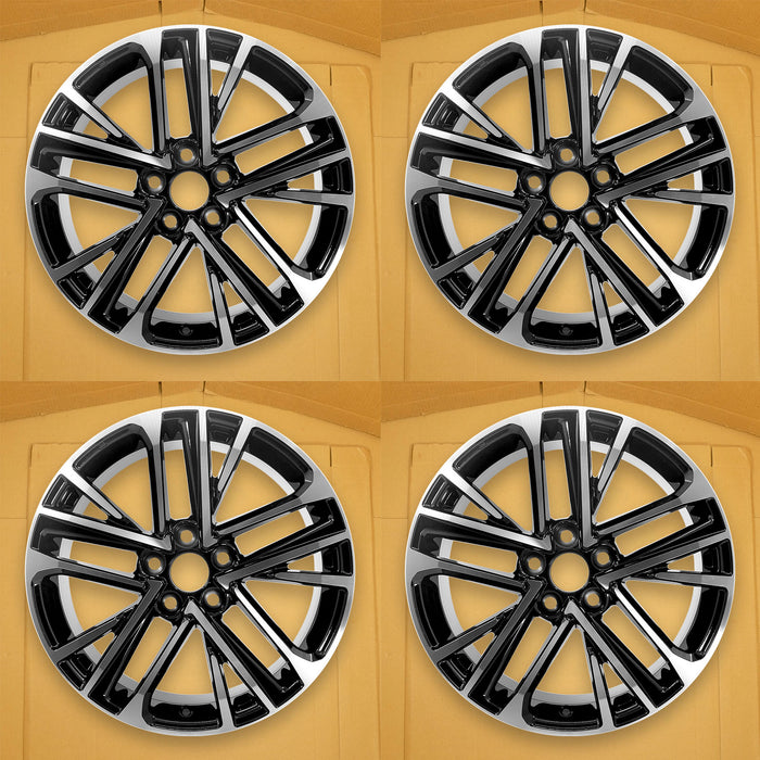 For Toyota Camry OEM Design Wheel 18" 18x8 2025 Machined Black Set of 4 Replacement Rim