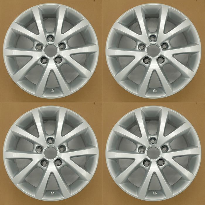 For Volkswagen Jetta OEM Design Wheel 16" 16x6.5 2010-2018 Silver Set of 4 Replacement Rim