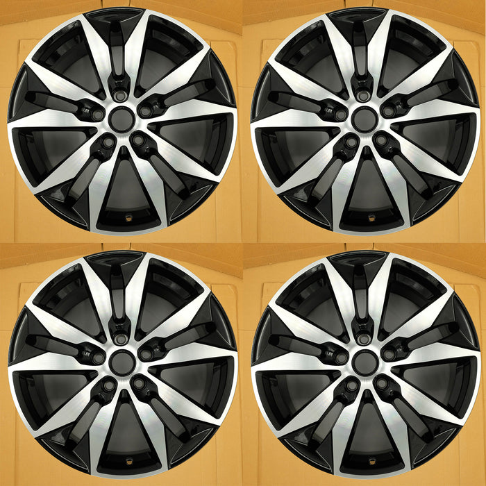 For Chevrolet Malibu OEM Design Wheel 18" 18x8.5 2016-2024 Machined Black Set of 4 Replacement Rim