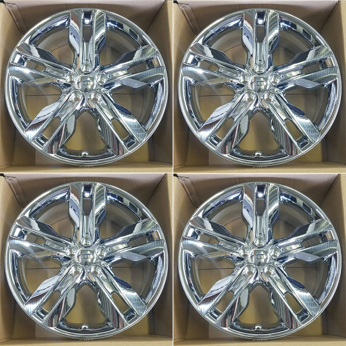 For Ford Edge Chrome Clad OEM Design Wheel 20" 20x8 2011 2012 2013 2014 Set of 4 Replacement Rim 3847 03847