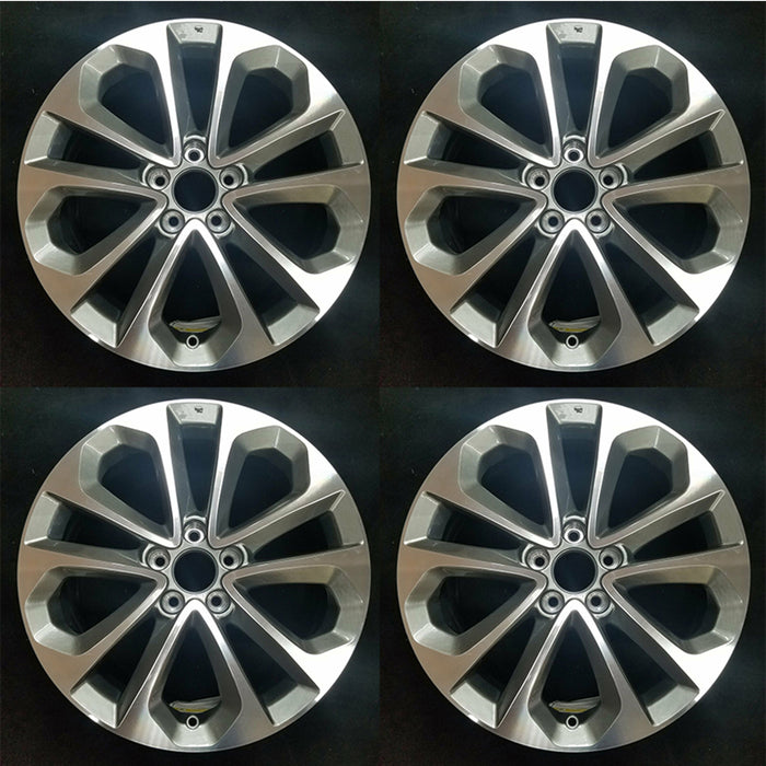 18" Set of 4 New 18x8 Alloy Wheels For 2013 2014 2015 Honda Accord Machined GREY OEM Quality Replacement Rim