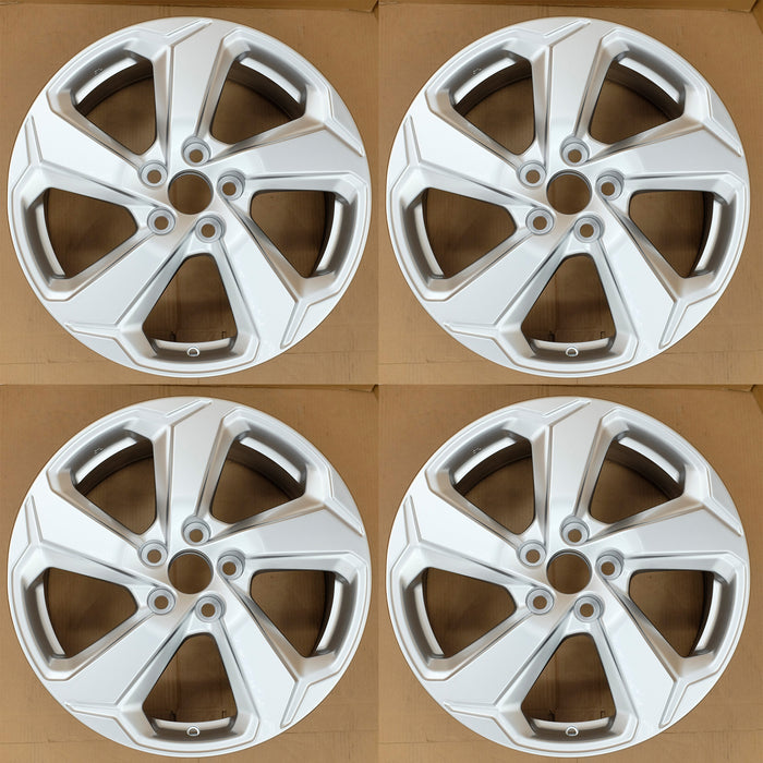 18” SET OF 4 18x7 HYPER SILVER Wheel for TOYOTA RAV4 2021 2022 OEM Design Replacement Rim