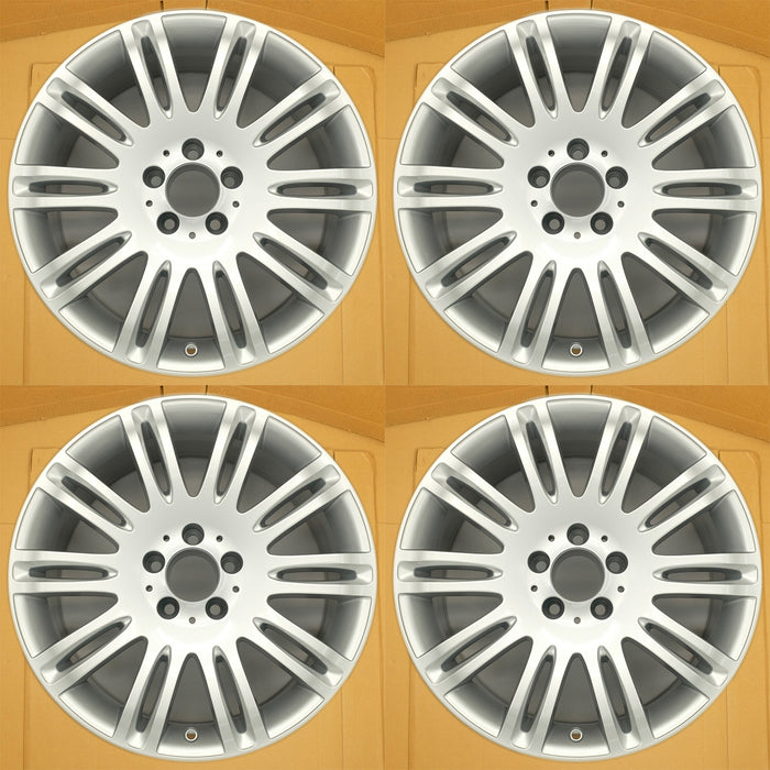 FRONT Rear For Mercedes E350 E550 OEM Design Wheel 18" 18x8.5 18x9 2007-2009 Silver Set of 4 Replacement Rim