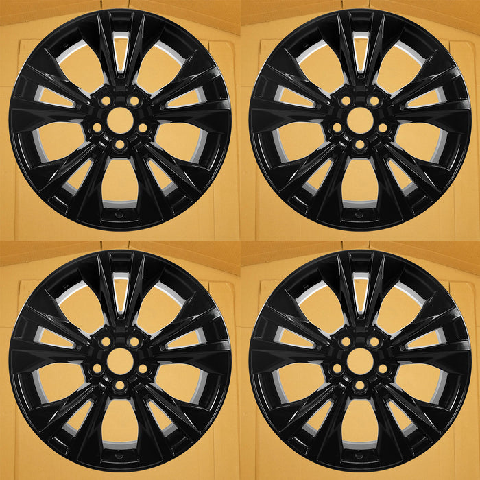 For Toyota Hinghlander OEM Design Wheel 18" 18x7.5 2014-2019 Gloss Black Set of 4 Replacement Rim