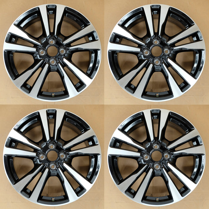 17” SET OF 4 17x6.5 MACHINED BLACK Wheels for NISSAN KICKS 2018-2020 OEM Design Replacement Rim