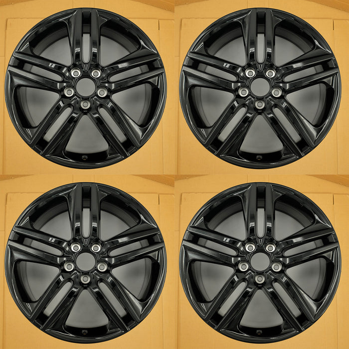 For Honda Accord OEM Design Wheel 19" 19x8 2016 2017 GLOSS BLACK Set of 4 Replacement Rim