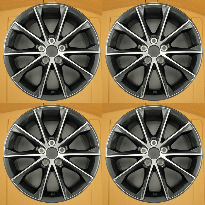 For Toyota Camry OEM Design Wheel 18" 18x7.5 2015-2017 Machined Charcoal Set of 4 Replacement Rim