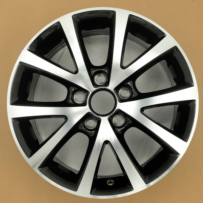 For Volkswagen Jetta OEM Design Wheel 16" 16x6.5 2015-2018 Machined Black Set of 4 Replacement Rim