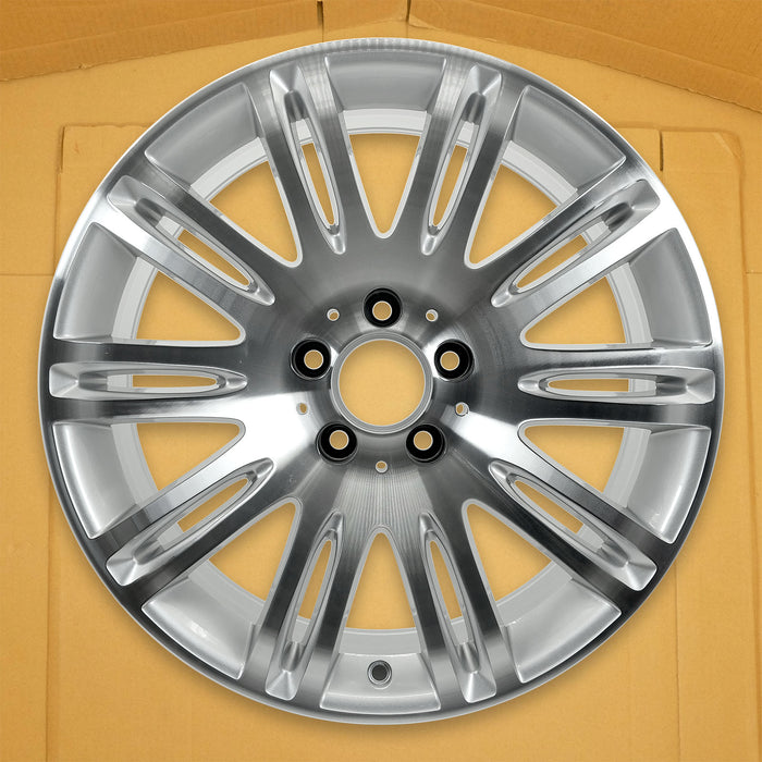 Front Rear For Mercedes E350 E550 OEM Design Wheel 18" 18x8.5 18x9 2007-2009 Machined Silver Set of 4 Replacement Rim