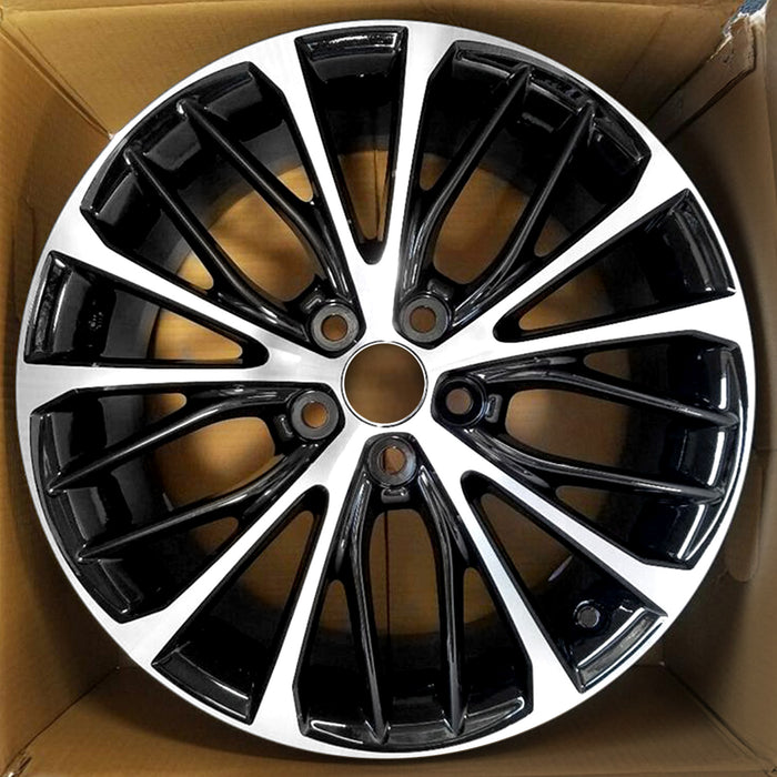 18" 18x8 Single New Machined Black Alloy Wheel For 2018-2022 Toyota Camry OEM Quality Replacement Rim