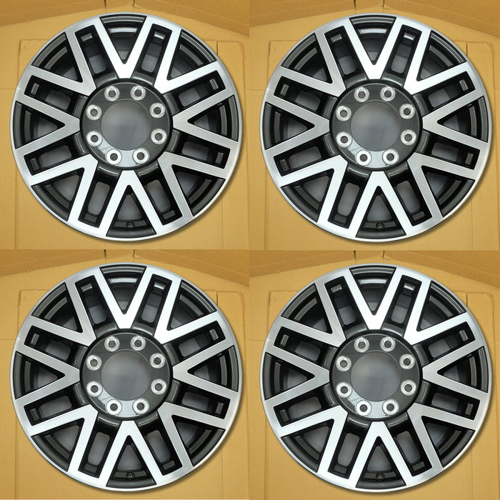 For Ford F250 F350 SD OEM Design Wheel 20" 2017-2019 20x8 Machined Charcoal Set of 4 Replacement Rim HC3C1007PA