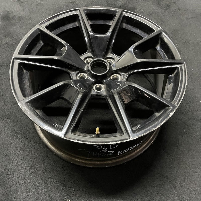 19" MUSTANG 17 19x8.5 aluminum 5 spoke Y spoke black Original OEM Wheel Rim