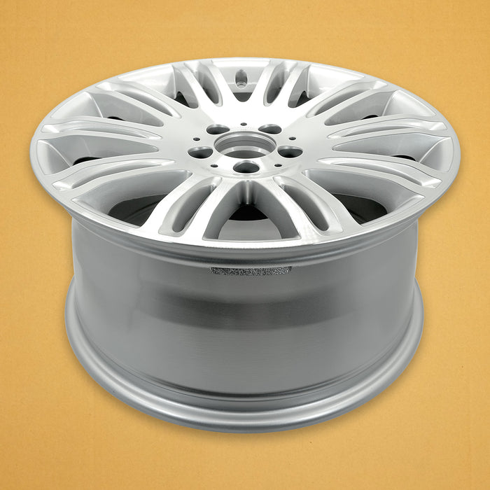 Front Rear For Mercedes E350 E550 OEM Design Wheel 18" 18x8.5 18x9 2007-2009 Machined Silver Set of 4 Replacement Rim