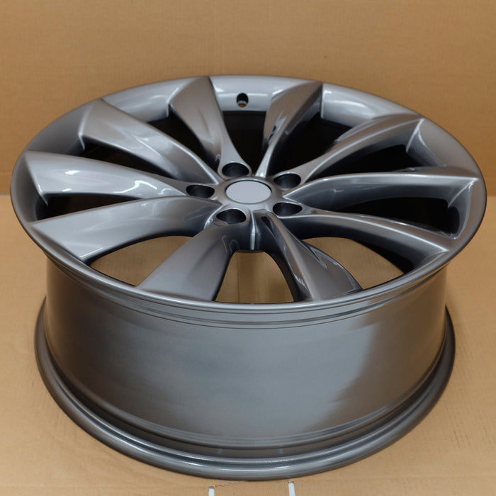 For Front Tesla Model S OEM Design Wheel 21" 21x8.5 2012-2017 Charcoal Set of 4 Replacement Rim