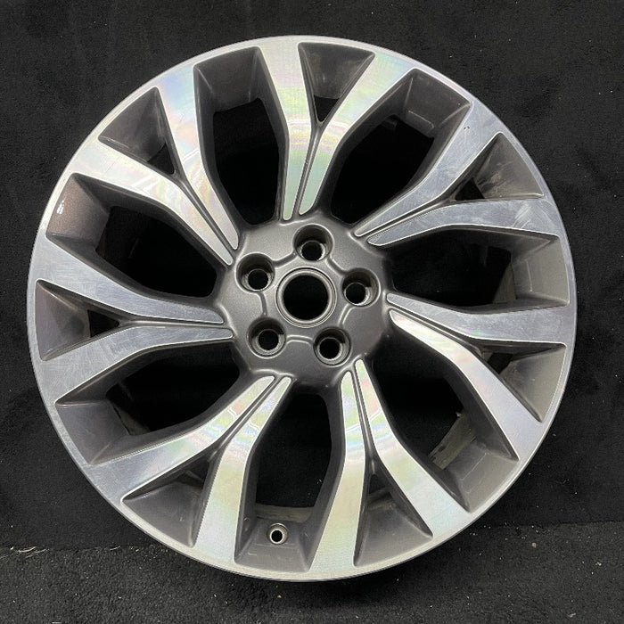 21" RANGE ROVER 18 21x9.5 alloy 7 Y spoke slanted machined face gray accents Original OEM Wheel Rim