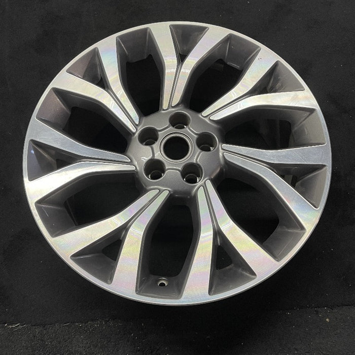 21" RANGE ROVER 18 21x9.5 alloy 7 Y spoke slanted machined face gray accents Original OEM Wheel Rim