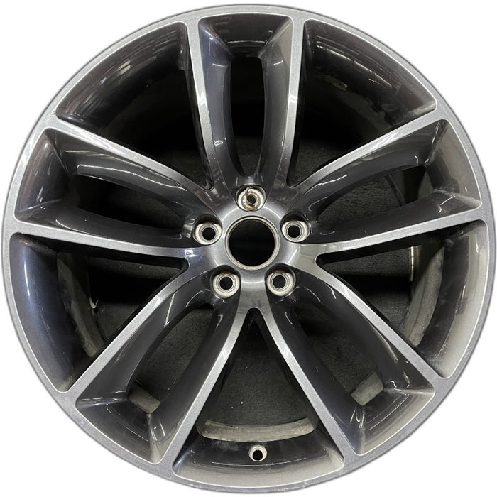 20" CHALLENGER 15-19 20x9 aluminum 10 spoke machined face black pockets with satin finish Original OEM Wheel Rim