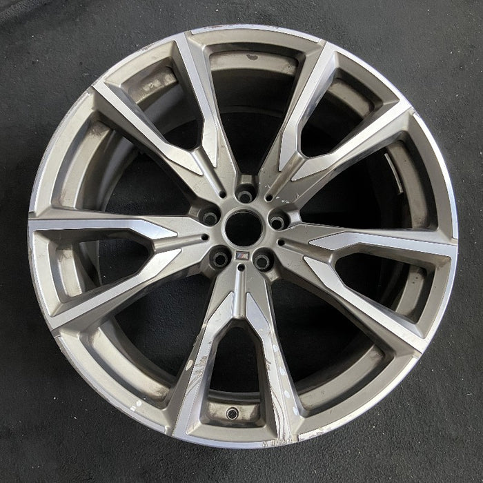 22" X7 19-20 22x9.5 5 spoke V spoke solid spoke end gray cerium gray Original OEM Wheel Rim