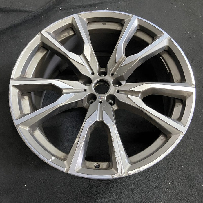 22" X7 19-20 22x9.5 5 spoke V spoke solid spoke end gray cerium gray Original OEM Wheel Rim