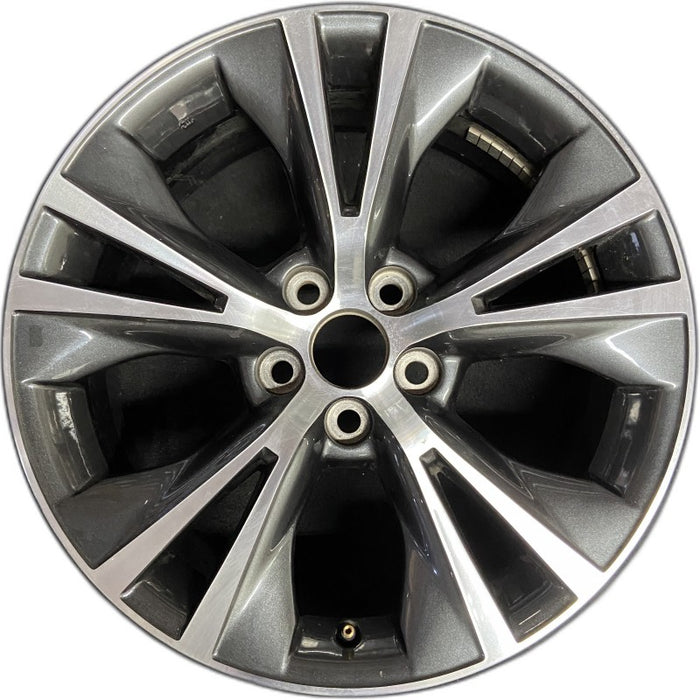 18" HIGHLANDER 16-19 18x7.5 alloy 10 raised spoke 5 V spoke gray inlay Original OEM Wheel Rim