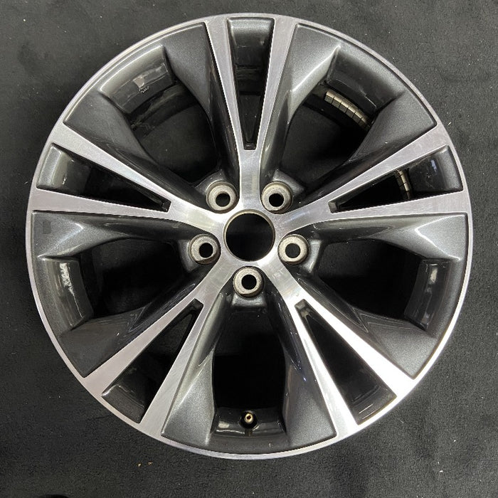 18" HIGHLANDER 16-19 18x7.5 alloy 10 raised spoke 5 V spoke gray inlay Original OEM Wheel Rim