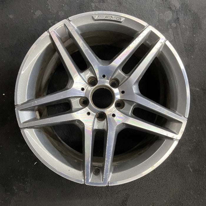 18" MERCEDES E-CLASS 16 212 Type Sdn E350 18x9 10 spoke 5 pairs AMG logo machined face gray accent Original OEM Wheel Rim