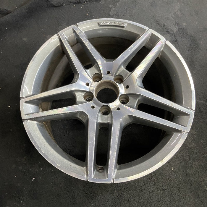 18" MERCEDES E-CLASS 16 212 Type Sdn E350 18x9 10 spoke 5 pairs AMG logo machined face gray accent Original OEM Wheel Rim