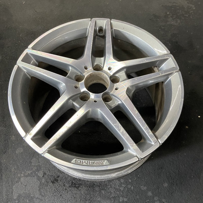 18" MERCEDES E-CLASS 16 212 Type Sdn E350 18x9 10 spoke 5 pairs AMG logo machined face gray accent Original OEM Wheel Rim