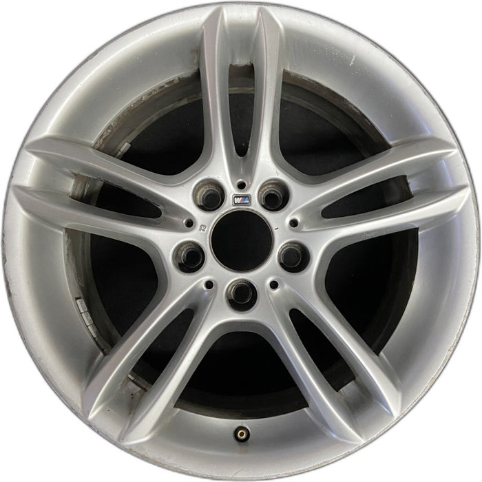 18" BMW 128i 08-13 18x8.5 alloy rear 5 spoke open spoke bowed spoke silver finish Original OEM Wheel Rim