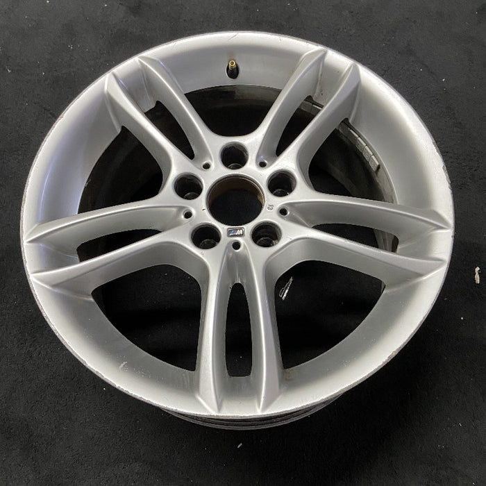 18" BMW 128i 08-13 18x8.5 alloy rear 5 spoke open spoke bowed spoke silver finish Original OEM Wheel Rim