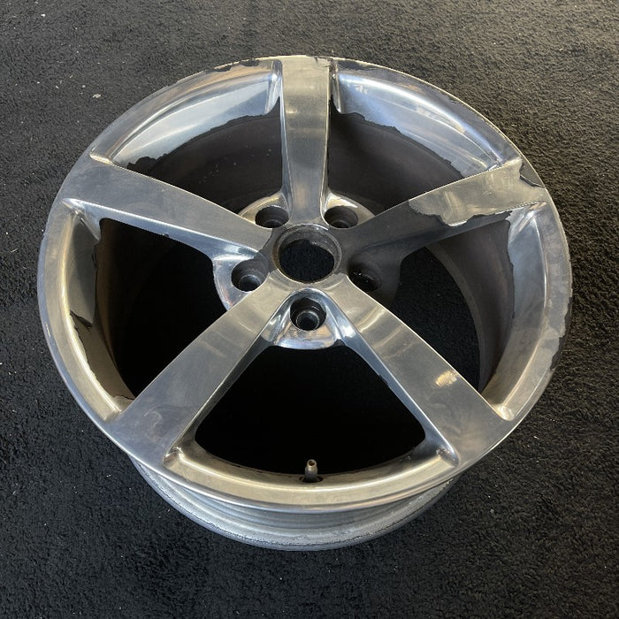 18" CORVETTE 08-10 18x8.5 frt 5 single spoke polished opt QG7 Original OEM Wheel Rim