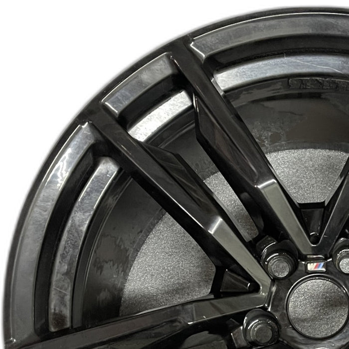 19" BMW Z4 19 19x10 5 spoke V spoke dimple inside spoke w/o machined face Original OEM Wheel Rim