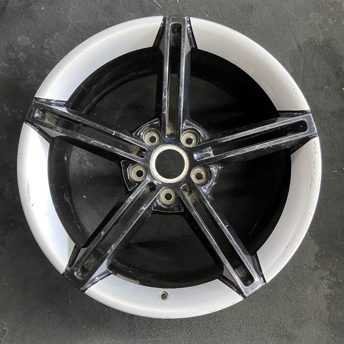 21" PORSCHE TAYCAN 20-24 21x9.5 5 spoke thin spoke double black white black spoke Original OEM Wheel Rim