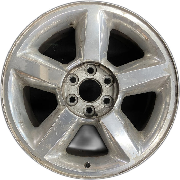 20" AVALANCHE 1500 07 20x8.5 5 spoke covered lug nuts w/o groove in spoke; polished aluminum Original OEM Wheel Rim