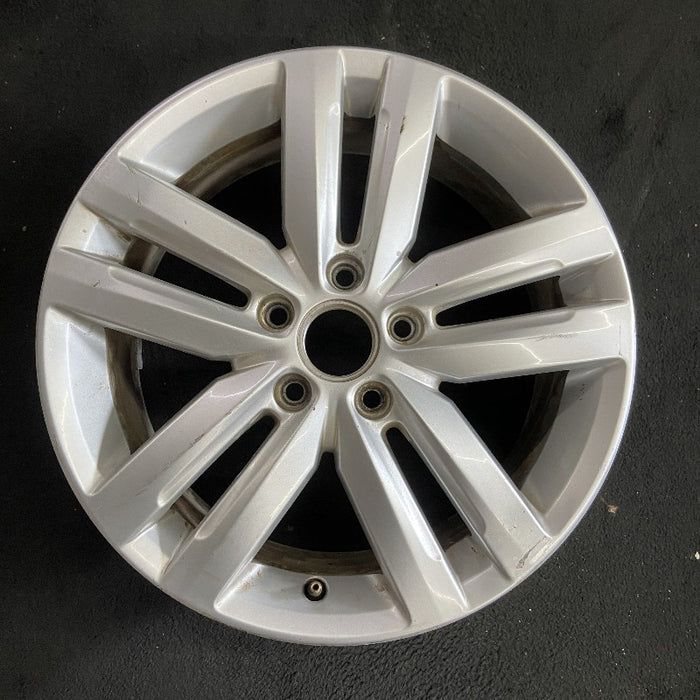 17" JETTA 12-14 5x112mm 17x7 alloy 5 double spoke straight spoke Original OEM Wheel Rim