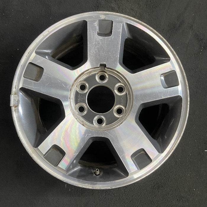 18" FORD F150 PICKUP 04 New Style 18x7.5 aluminum 5 spoke machined face indented ends dark argent pockets Original OEM Wheel Rim