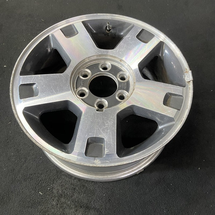 18" FORD F150 PICKUP 04 New Style 18x7.5 aluminum 5 spoke machined face indented ends dark argent pockets Original OEM Wheel Rim