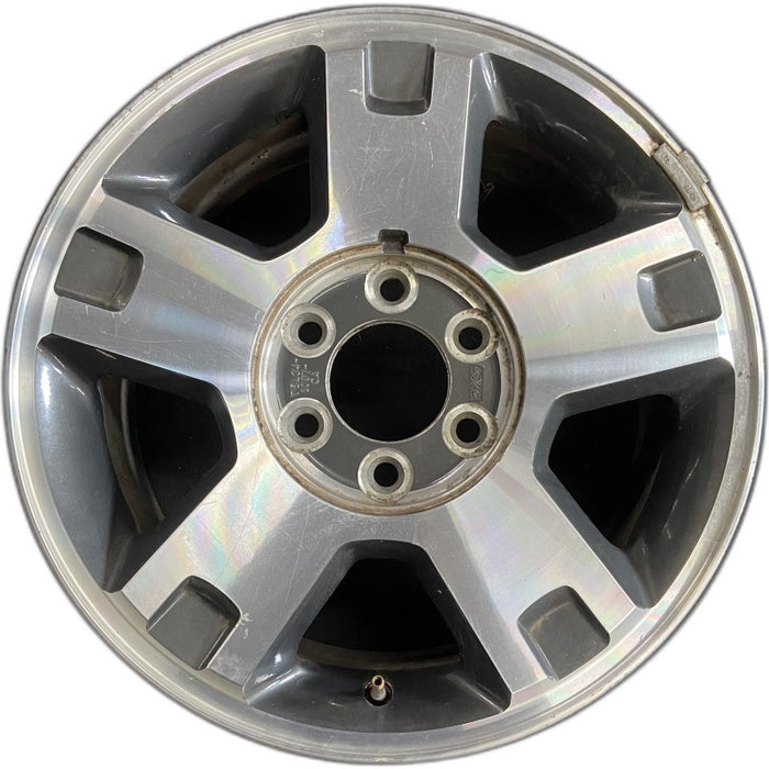 18" FORD F150 PICKUP 04 New Style 18x7.5 aluminum 5 spoke machined face indented ends dark argent pockets Original OEM Wheel Rim