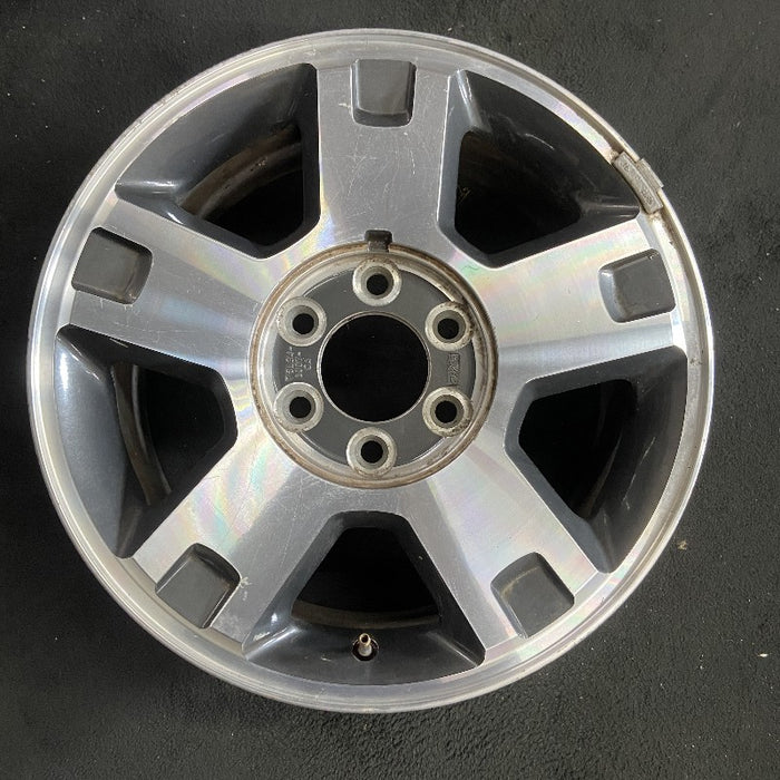 18" FORD F150 PICKUP 04 New Style 18x7.5 aluminum 5 spoke machined face indented ends dark argent pockets Original OEM Wheel Rim