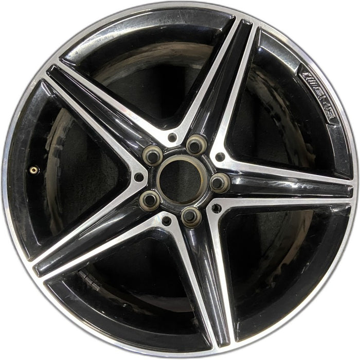 18" MERCEDES E-CLASS 18 213 Type sedan wag Sedan E400 18x8 5 spoke w/AMG machined face with black pockets Original OEM Wheel Rim