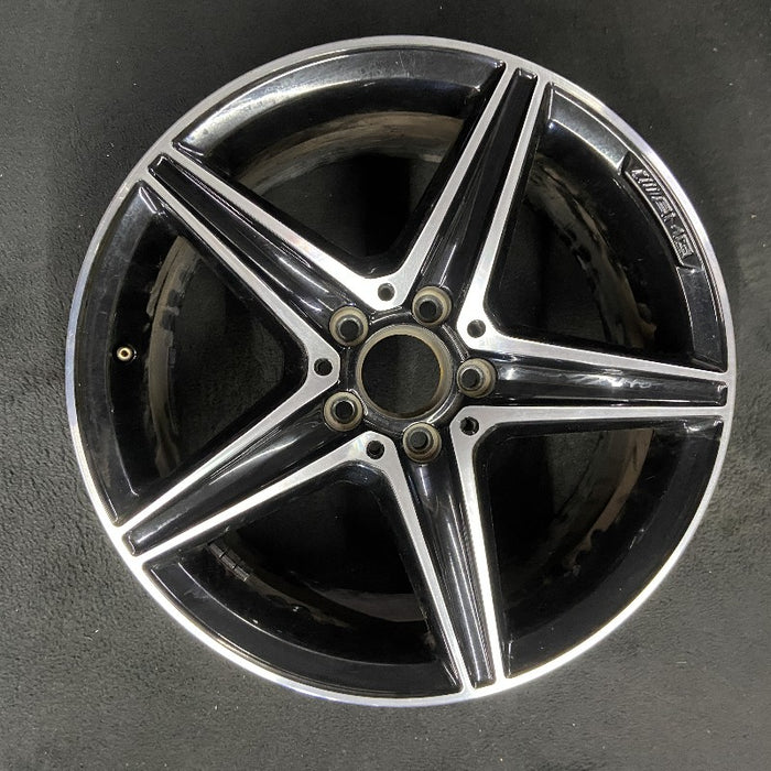 18" MERCEDES E-CLASS 18 213 Type sedan wag Sedan E400 18x8 5 spoke w/AMG machined face with black pockets Original OEM Wheel Rim