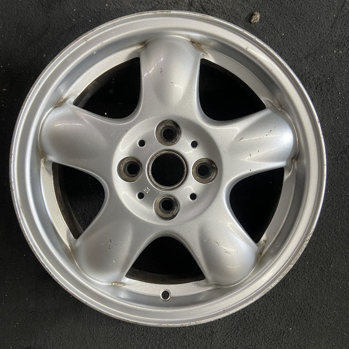 15" CLUBMAN 08-09 15x5.5 alloy 5 spoke raised in center of spoke silver Original OEM Wheel Rim