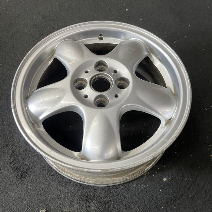 15" CLUBMAN 08-09 15x5.5 alloy 5 spoke raised in center of spoke silver Original OEM Wheel Rim