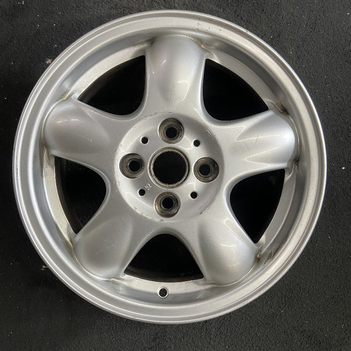 15" CLUBMAN 08-09 15x5.5 alloy 5 spoke raised in center of spoke silver Original OEM Wheel Rim