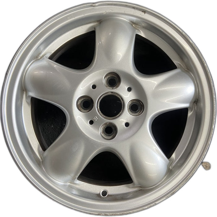 15" CLUBMAN 08-09 15x5.5 alloy 5 spoke raised in center of spoke silver Original OEM Wheel Rim