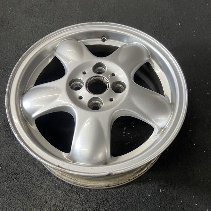 15" CLUBMAN 08-09 15x5.5 alloy 5 spoke raised in center of spoke silver Original OEM Wheel Rim