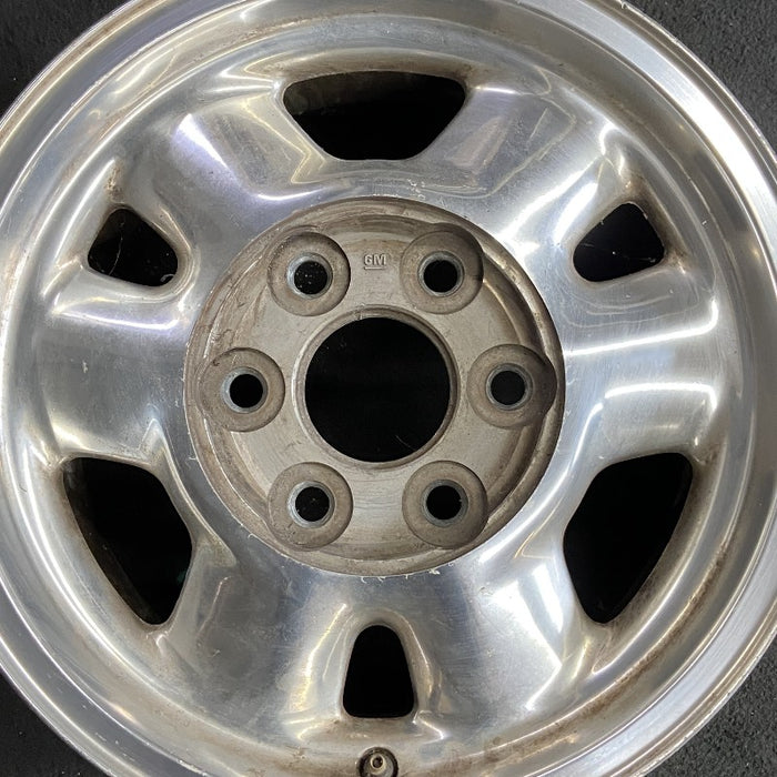 16" SIERRA 1500 PICKUP 99 16x7" aluminum 6 spoke rounded spokes polished opt QC3 Original OEM Wheel Rim