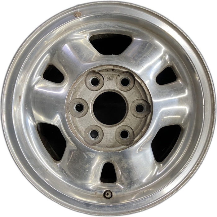 16" SIERRA 1500 PICKUP 99 16x7" aluminum 6 spoke rounded spokes polished opt QC3 Original OEM Wheel Rim