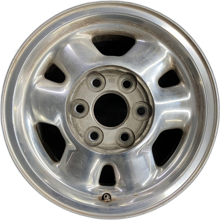 16" SIERRA 1500 PICKUP 99 16x7" aluminum 6 spoke rounded spokes polished opt QC3 Original OEM Wheel Rim